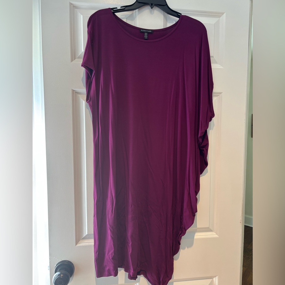 Purple Drapey Jersey Dress- Eileen Fisher L